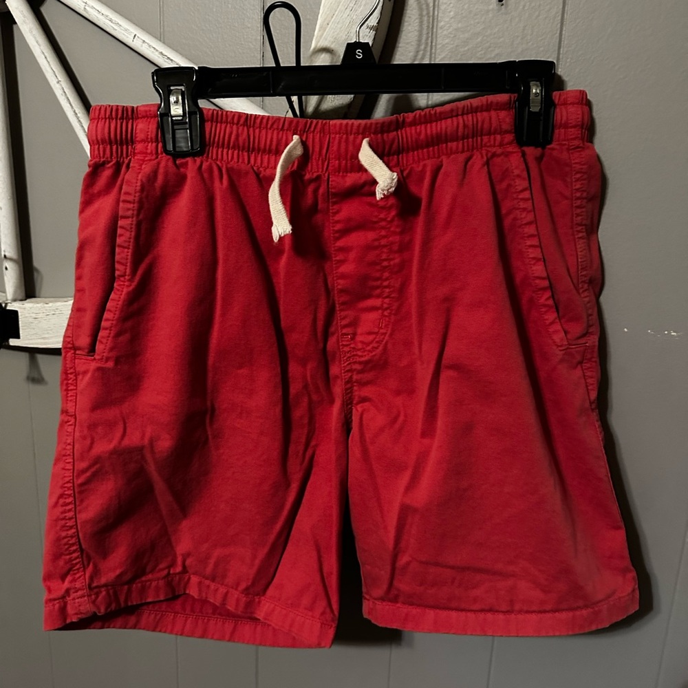 Men's Athletic Red Shorts with Drawstring